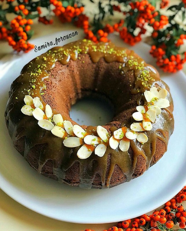 کیک قهوه با کارامل