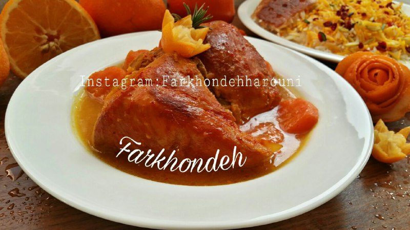 مرغ با سس پرتقالی