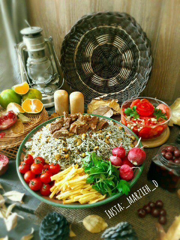 لوبیا پلوی شیرازی