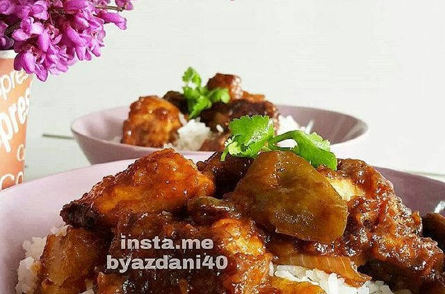 مرغ ترش و شیرین